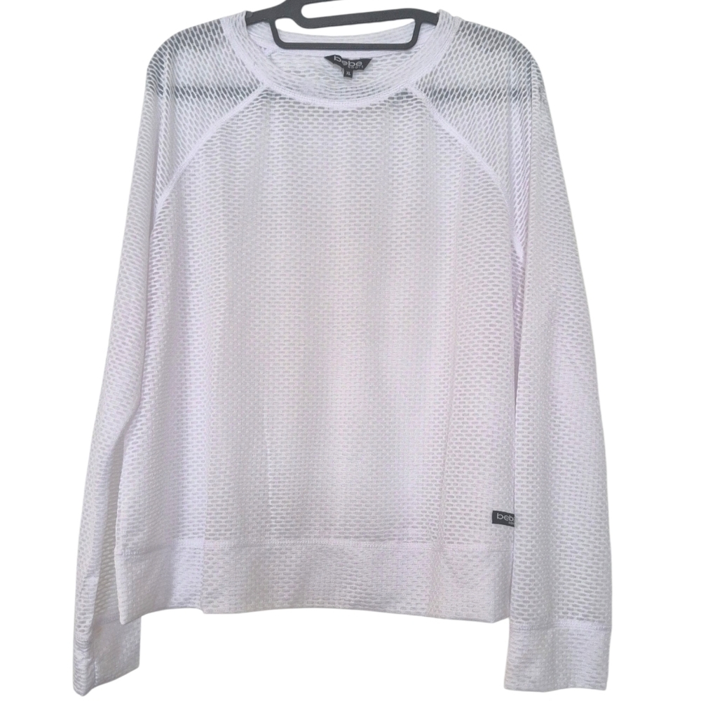 Bebe Sport Set of 2 Sheer Mesh Long Sleeve Tops - Picture 3 of 9